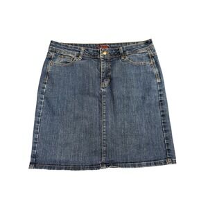 Vintage Wrangler Denim Skirt Women Size 34" Large Western Americana Cowgirl